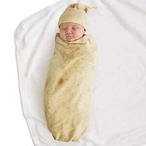 Uncommon Goods baby burrito swaddle set